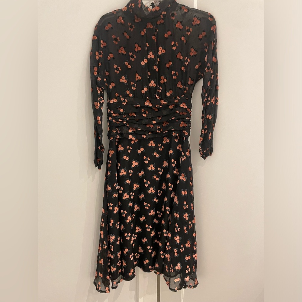Kathie k midi velvet pink and black dress